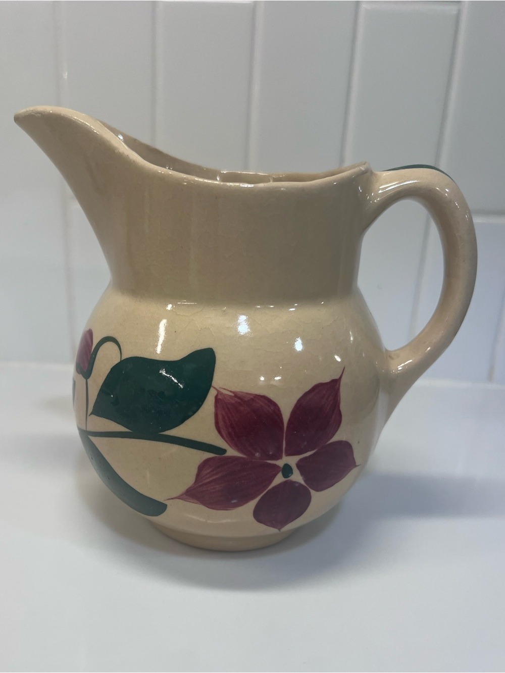 Vintage Watt Pottery StarFlower  Pitcher Size 5.5 Inches #15